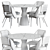 Elegant Cipria & Turner Dining Table 3D model small image 4