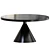 Modern Noir Cone Metal Dining Table 3D model small image 1