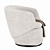 Modern Swivel Chair: Crescent Comfort 3D model small image 3