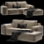 Elegant Designer Sofa for Modern Interiors 3D model small image 3