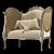 Elegant Kosovart Louis Armchair 3D model small image 4