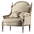 Elegant Kosovart Louis Armchair 3D model small image 8