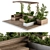 Rooftop Oasis: Pergola Garden Set 3D model small image 2