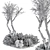 Snowy Outdoor Plants Set - 345V 3D model small image 4
