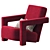 Modern Utrecht Armchair: Comfort and Style 3D model small image 3