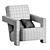 Modern Utrecht Armchair: Comfort and Style 3D model small image 4