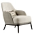 Modern Poly M Armchair - Compact and Stylish 3D model small image 1