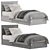 Luxurious LAMBERT Bed - FENDI 3 3D model small image 1