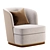 Stylish Michal Armchair: High-quality Design & Comfort 3D model small image 1