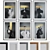 Modern Black and White Portrait Picture Frame Set 3D model small image 1