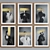 Modern Black and White Portrait Picture Frame Set 3D model small image 2