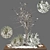 Snowy Garden Set: Outdoor Bush and Tree 3D model small image 1