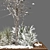 Snowy Garden Set: Outdoor Bush and Tree 3D model small image 3