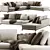 Modern Minotti Andersen Sofa: Stylish & Comfortable 3D model small image 1