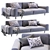 Modern Naviglio Sofa for Stylish Living 3D model small image 1