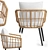 Aliyah Rattan Armchair - Stylish and Comfortable 3D model small image 2