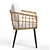 Aliyah Rattan Armchair - Stylish and Comfortable 3D model small image 4