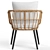 Aliyah Rattan Armchair - Stylish and Comfortable 3D model small image 5