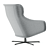 Elegant Nara Swivel Chair 3D model small image 4