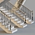 Elegant Carved Wood Stairs 3D model small image 4