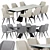 Matilda Dining Chair & Alai Table - Elegant & Functional Set 3D model small image 1