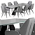 Matilda Dining Chair & Alai Table - Elegant & Functional Set 3D model small image 3