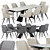 Matilda Dining Chair & Alai Table - Elegant & Functional Set 3D model small image 7