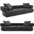 Elegant Fendi Casa Truman Sofa 3D model small image 2