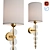 Elegant Crystal Sconce Lamp 3D model small image 1