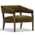 Sleek Angle Arm Club Chair 3D model small image 4