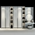 Hallway Cabinet Set | Customizable Modern Furniture 3D model small image 2