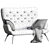 KALEIDOS Modern 2-Seater Sofa 3D model small image 11