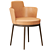 Elegant Armchair: Lucylle with Armrests 3D model small image 2