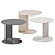 Elegant Round Black Coffee Table 3D model small image 1