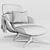 Modern Design Minotti Russel Armchair 3D model small image 5