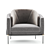 Elegant FIL NOIR Armchair: A Modern Beauty 3D model small image 3