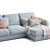 ComfortMax Chaise Sofa 3D model small image 3