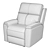 Luxury Leather Recliner: Lavigne 3D model small image 9