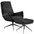 Modern Black and White Armchair 3D model small image 4