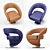 Modern Leather Armchair 7398 - SESSEL 3D model small image 1