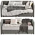 Queer Eye Charis 221 Sofa Bed: Stylish and Functional 3D model small image 2