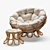 Elegant Rattan Papasan Chair 3D model small image 2