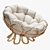 Elegant Rattan Papasan Chair 3D model small image 3