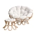 Elegant Rattan Papasan Chair 3D model small image 6