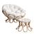 Elegant Rattan Papasan Chair 3D model small image 10