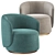 Elegant Fendi Casa Annabelle Armchair: Luxurious Velvet, Stunning Design 3D model small image 4