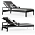 Sleek and Stylish Rh Marino Aluminum Chaise 3D model small image 1