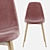 Valensiya Velour Stool: Elegant Comfort 3D model small image 6