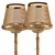 Vintage Brass Candle Holders Set 3D model small image 3