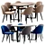 Elegant Melody Dining Set: Sheffilton Table & Chairs 3D model small image 1